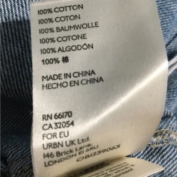 We The Free People Distressed Raw Hem Button Fly Denim Jean Mini Skirt - Picture 6 of 6